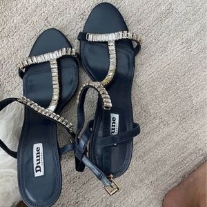 Dune Wedge Heeled Jeweled Sandal